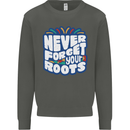 Never Forget Your Roots Africa Juneteenth Kids Sweatshirt Jumper Storm Grey