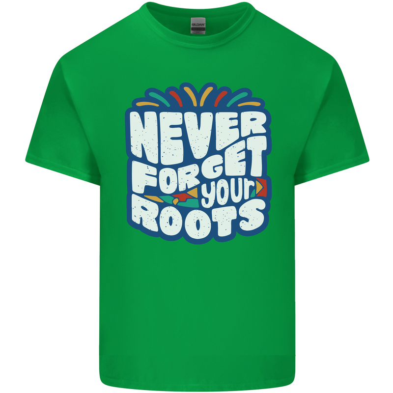 Never Forget Your Roots Africa Juneteenth Kids T-Shirt Childrens Irish Green