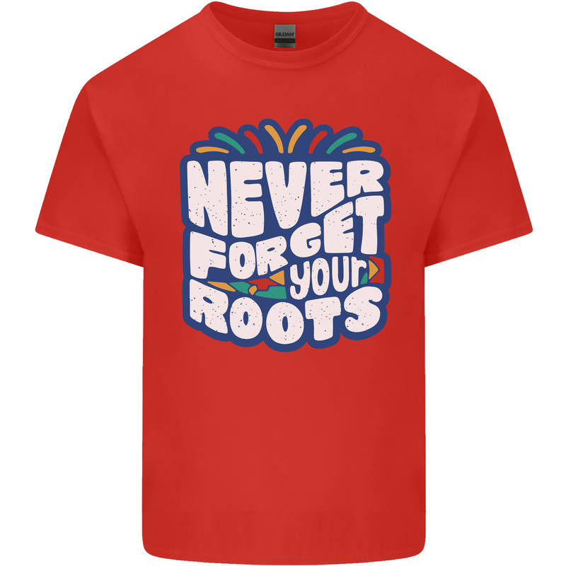 Never Forget Your Roots Africa Juneteenth Kids T-Shirt Childrens Red