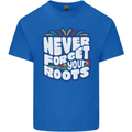 Never Forget Your Roots Africa Juneteenth Kids T-Shirt Childrens Royal Blue