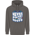 Never Forget Your Roots Africa Juneteenth Mens 80% Cotton Hoodie Charcoal