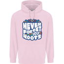 Never Forget Your Roots Africa Juneteenth Mens 80% Cotton Hoodie Light Pink