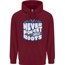 Never Forget Your Roots Africa Juneteenth Mens 80% Cotton Hoodie Maroon