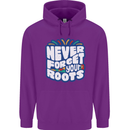 Never Forget Your Roots Africa Juneteenth Mens 80% Cotton Hoodie Purple