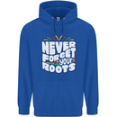 Never Forget Your Roots Africa Juneteenth Mens 80% Cotton Hoodie Royal Blue