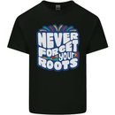 Never Forget Your Roots Africa Juneteenth Mens Cotton T-Shirt Tee Top Black
