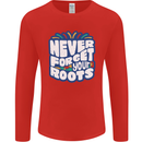 Never Forget Your Roots Africa Juneteenth Mens Long Sleeve T-Shirt Red