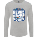 Never Forget Your Roots Africa Juneteenth Mens Long Sleeve T-Shirt Sports Grey