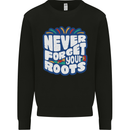 Never Forget Your Roots Africa Juneteenth Mens Sweatshirt Jumper Black