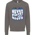 Never Forget Your Roots Africa Juneteenth Mens Sweatshirt Jumper Charcoal