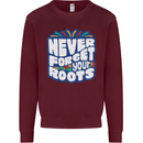 Never Forget Your Roots Africa Juneteenth Mens Sweatshirt Jumper Maroon