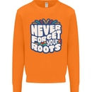 Never Forget Your Roots Africa Juneteenth Mens Sweatshirt Jumper Orange