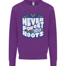 Never Forget Your Roots Africa Juneteenth Mens Sweatshirt Jumper Purple