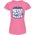 Never Forget Your Roots Africa Juneteenth Womens Petite Cut T-Shirt Azalea