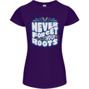Never Forget Your Roots Africa Juneteenth Womens Petite Cut T-Shirt Purple