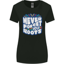 Never Forget Your Roots Africa Juneteenth Womens Wider Cut T-Shirt Black
