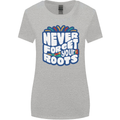 Never Forget Your Roots Africa Juneteenth Womens Wider Cut T-Shirt Sports Grey