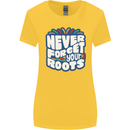 Never Forget Your Roots Africa Juneteenth Womens Wider Cut T-Shirt Yellow