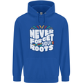 Never Forget Your Roots African Black Lives Matter Childrens Kids Hoodie Royal Blue