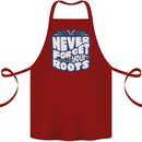 Never Forget Your Roots African Black Lives Matter Cotton Apron 100% Organic Maroon