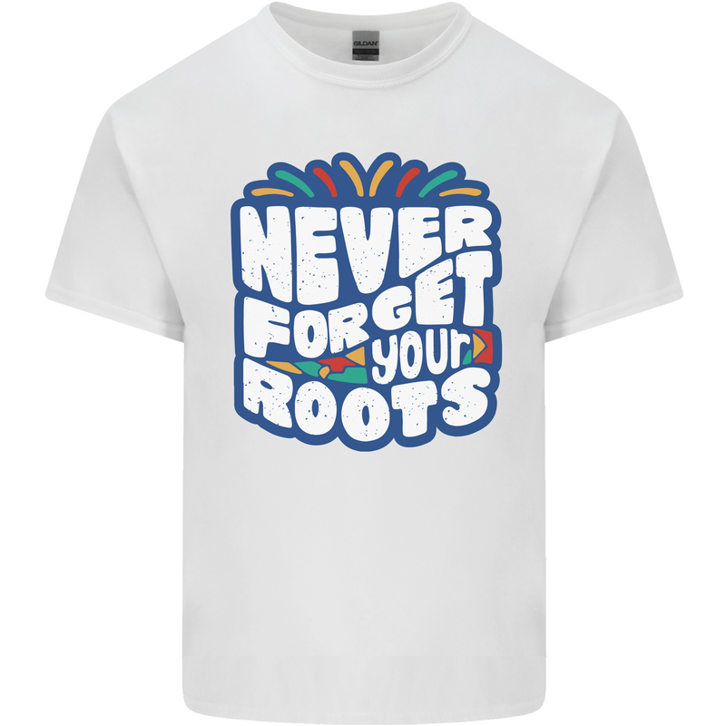 Never Forget Your Roots African Black Lives Matter Kids T-Shirt Childrens White