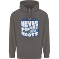 Never Forget Your Roots African Black Lives Matter Mens 80% Cotton Hoodie Charcoal