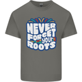 Never Forget Your Roots African Black Lives Matter Mens Cotton T-Shirt Tee Top Charcoal