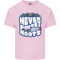 Never Forget Your Roots African Black Lives Matter Mens Cotton T-Shirt Tee Top Light Pink