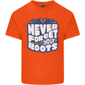 Never Forget Your Roots African Black Lives Matter Mens Cotton T-Shirt Tee Top Orange