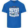 Never Forget Your Roots African Black Lives Matter Mens Cotton T-Shirt Tee Top Royal Blue