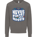 Never Forget Your Roots African Black Lives Matter Mens Sweatshirt Jumper Charcoal