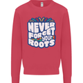 Never Forget Your Roots African Black Lives Matter Mens Sweatshirt Jumper Heliconia