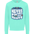 Never Forget Your Roots African Black Lives Matter Mens Sweatshirt Jumper Peppermint