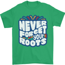 Never Forget Your Roots African Black Lives Matter Mens T-Shirt 100% Cotton Irish Green