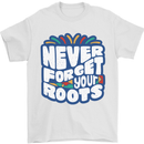 Never Forget Your Roots African Black Lives Matter Mens T-Shirt 100% Cotton White