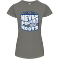 Never Forget Your Roots African Black Lives Matter Womens Petite Cut T-Shirt Charcoal