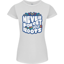 Never Forget Your Roots African Black Lives Matter Womens Petite Cut T-Shirt White