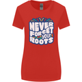 Never Forget Your Roots African Black Lives Matter Womens Wider Cut T-Shirt Red