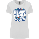 Never Forget Your Roots African Black Lives Matter Womens Wider Cut T-Shirt White