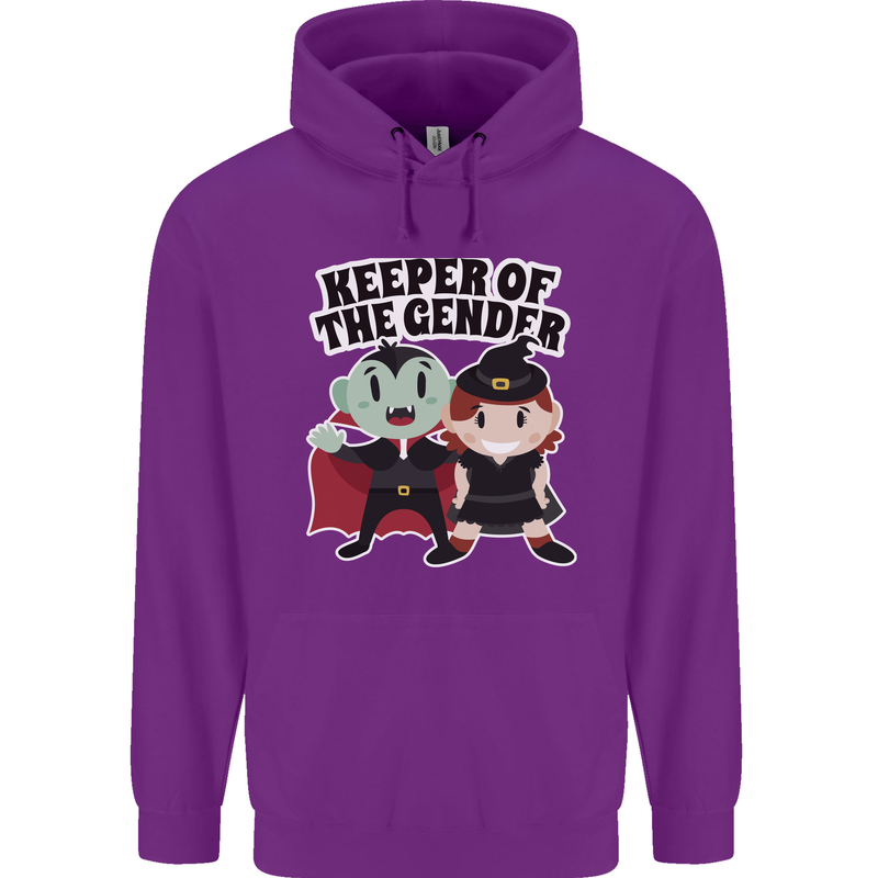 New Baby Gender Witch or Vampire Pregnancy Childrens Kids Hoodie Purple