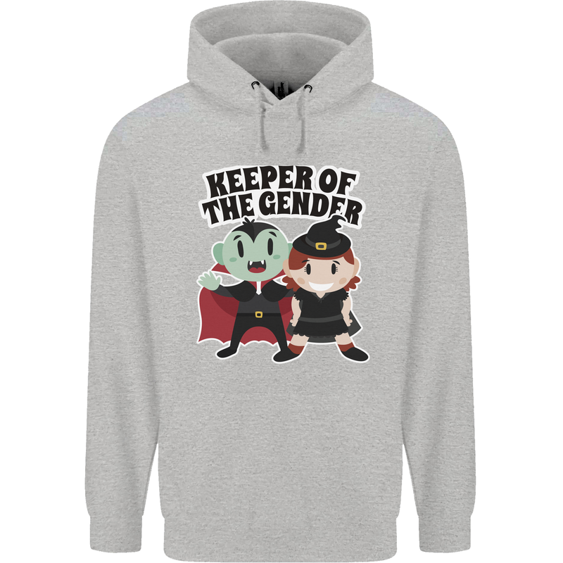New Baby Gender Witch or Vampire Pregnancy Childrens Kids Hoodie Sports Grey