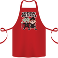 New Baby Gender Witch or Vampire Pregnancy Cotton Apron 100% Organic Red