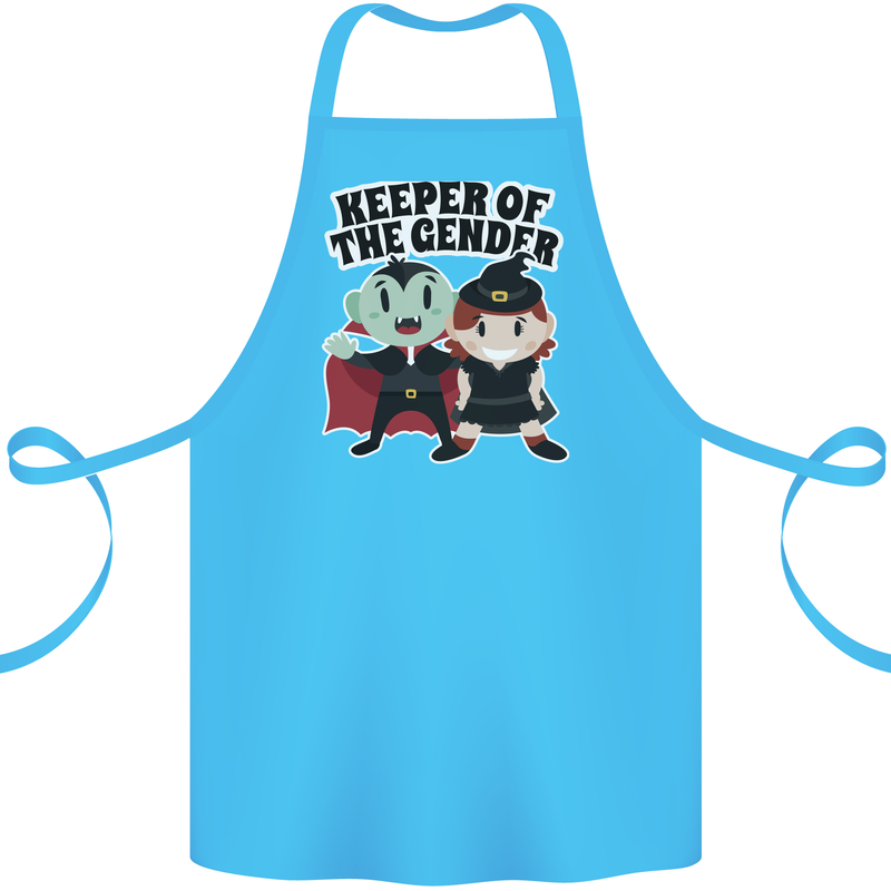 New Baby Gender Witch or Vampire Pregnancy Cotton Apron 100% Organic Turquoise