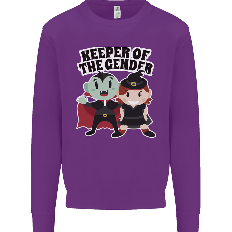 New Baby Gender Witch or Vampire Pregnancy Kids Sweatshirt Jumper Purple