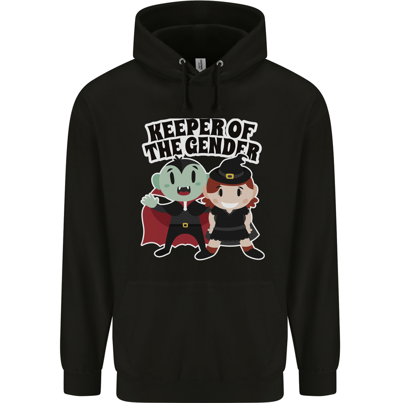 New Baby Gender Witch or Vampire Pregnancy Mens 80% Cotton Hoodie Black