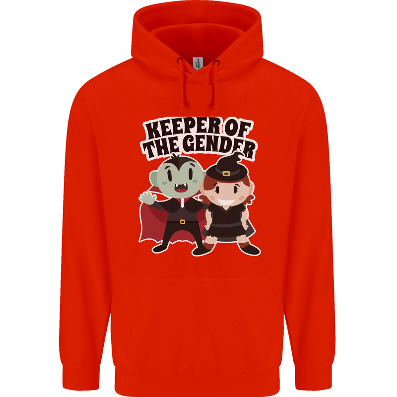 New Baby Gender Witch or Vampire Pregnancy Mens 80% Cotton Hoodie Bright Red