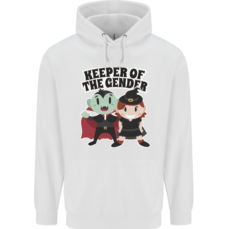New Baby Gender Witch or Vampire Pregnancy Mens 80% Cotton Hoodie White
