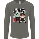 New Baby Gender Witch or Vampire Pregnancy Mens Long Sleeve T-Shirt Charcoal