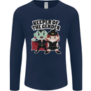 New Baby Gender Witch or Vampire Pregnancy Mens Long Sleeve T-Shirt Navy Blue