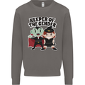 New Baby Gender Witch or Vampire Pregnancy Mens Sweatshirt Jumper Charcoal